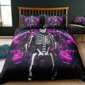 Skull Trooper Fortnite Gamer Duvet Cover and Pillowcase Set Bedding Set