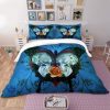 Skull Usa Cool Duvet Cover and Pillowcase Set Bedding Set 386