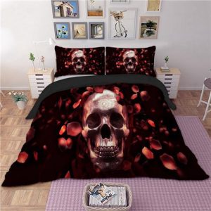 Skull Usa Cool Duvet Cover and Pillowcase Set Bedding Set 428