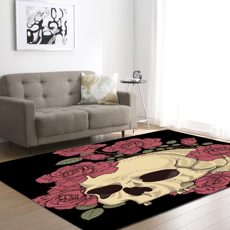 Skulls And Roses Carpet Living Room Rugs