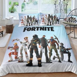 Sky Fortnite Gamer Duvet Cover and Pillowcase Set Bedding Set