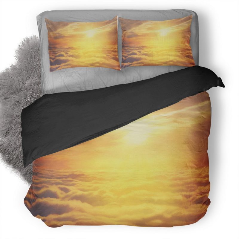 Sky Sun Illustration Artwork Ks Duvet Cover and Pillowcase Set Bedding Set