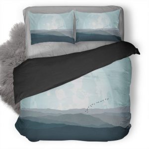 Smoky Mountains Minimalism To Duvet Cover and Pillowcase Set Bedding Set