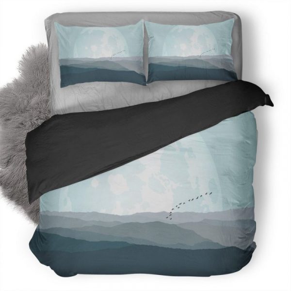 Smoky Mountains Minimalism To Duvet Cover and Pillowcase Set Bedding Set