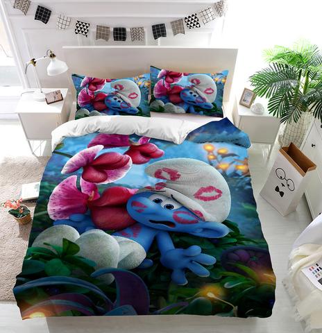 Smurfette Clumsy Smurf Duvet Cover and Pillowcase Set Bedding Set