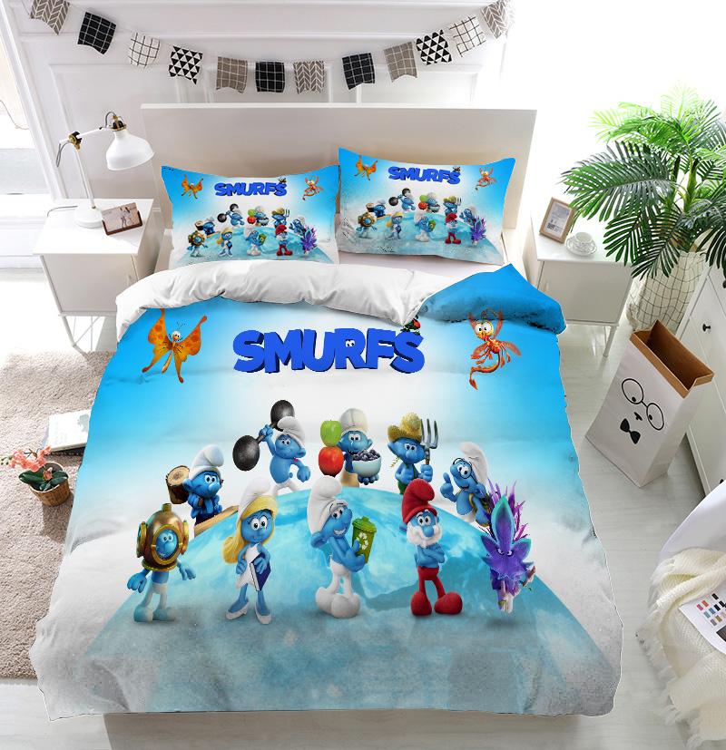 Smurfette Smurfs Duvet Cover and Pillowcase Set Bedding Set