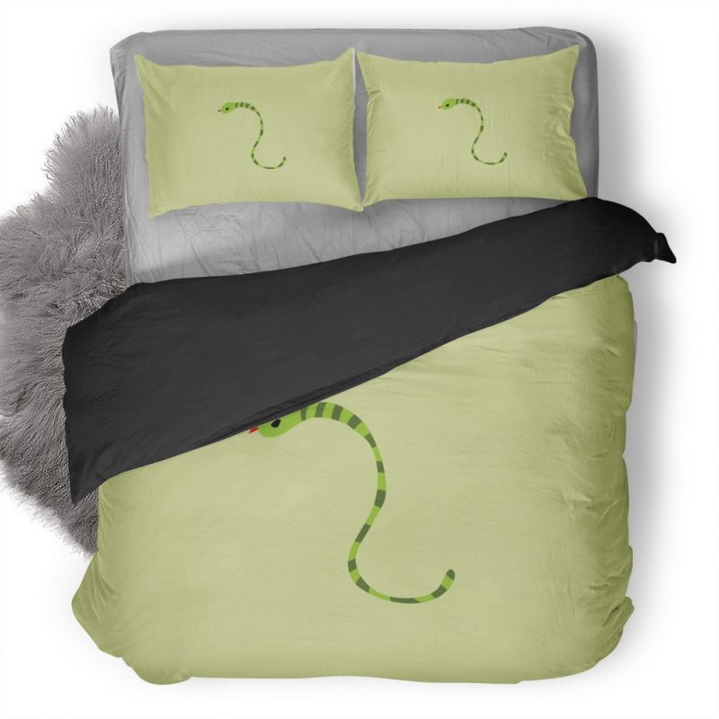 Snake Minimalism Wallpaper Duvet Cover and Pillowcase Set Bedding Set