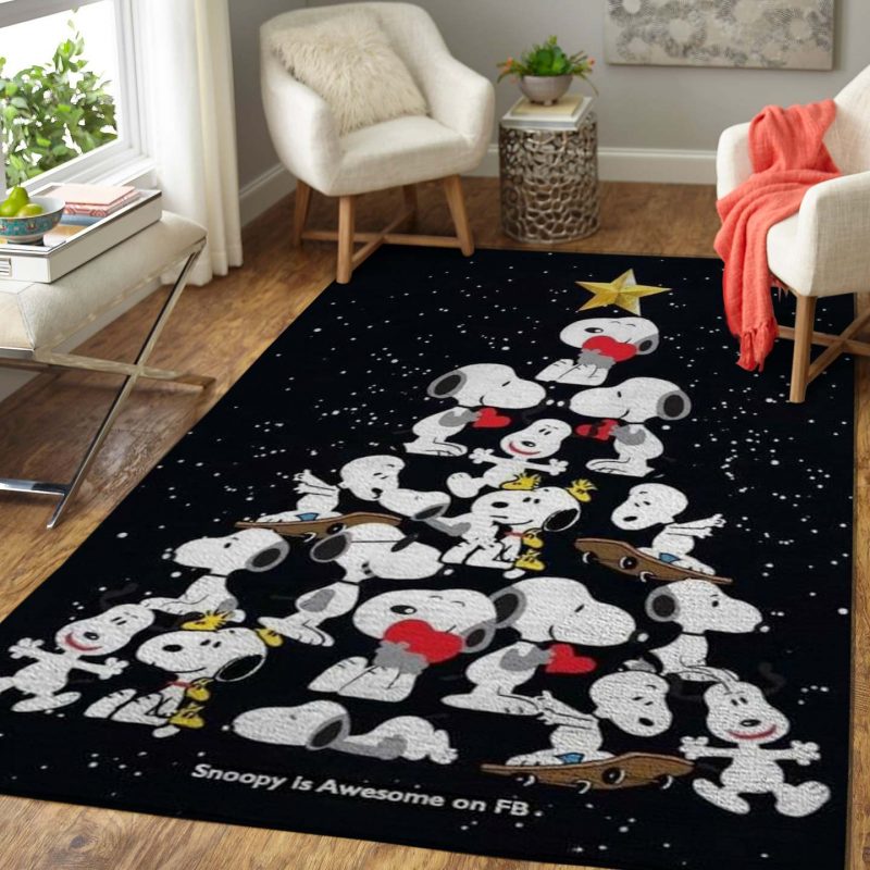 Snoopy Christmas Living Room Rugs Carpet 8