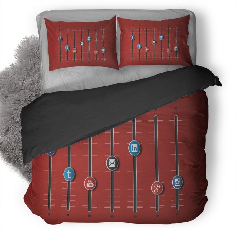 Social Networks Equalizer On Duvet Cover and Pillowcase Set Bedding Set