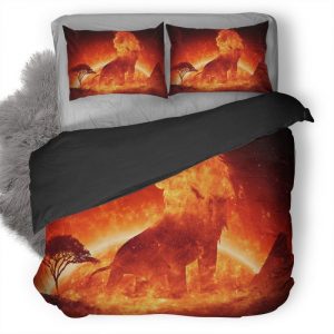 Solar Nocturnal Lion 31 Duvet Cover and Pillowcase Set Bedding Set