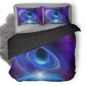 Solar System Colorful Digital Art Xi Duvet Cover and Pillowcase Set Bedding Set