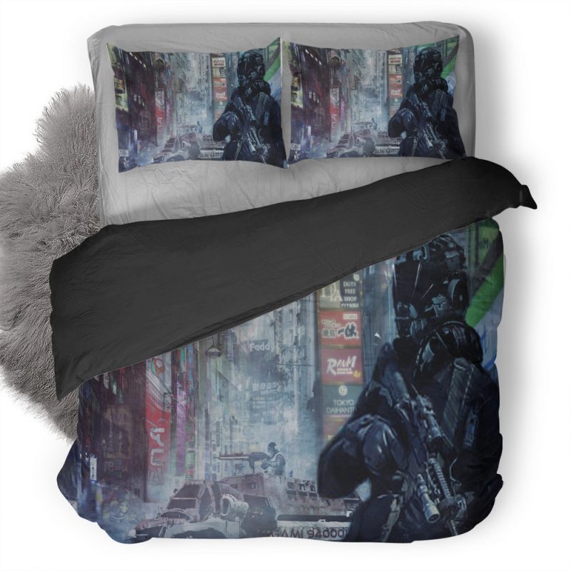 Soldier Digital Art 8D Duvet Cover and Pillowcase Set Bedding Set