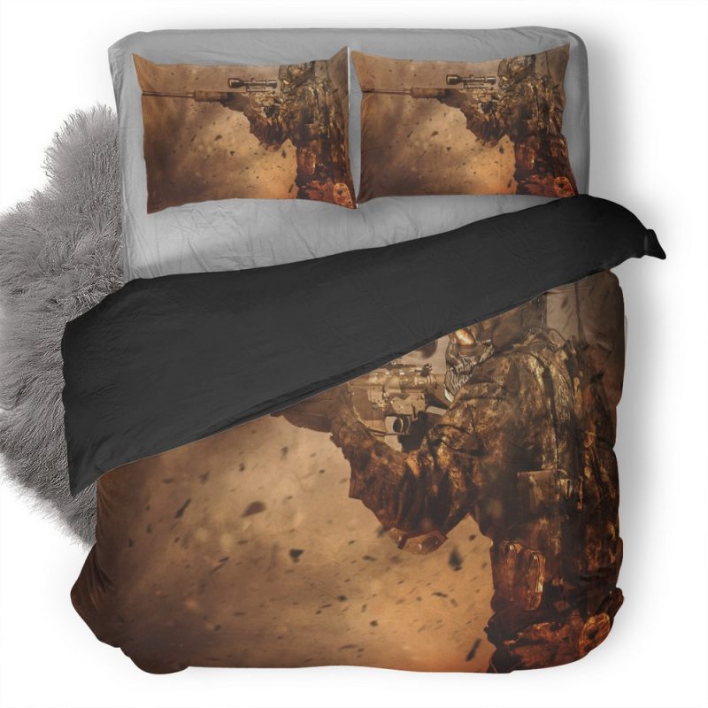 Soldier War Artwork Sy Duvet Cover and Pillowcase Set Bedding Set