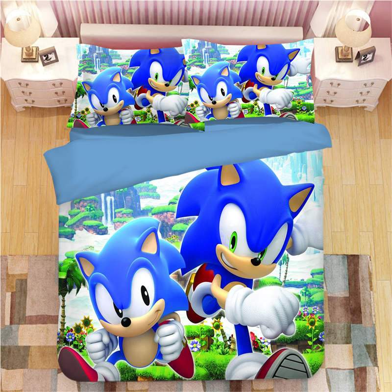 Sonic Chibi Generations Duver Duvet Cover and Pillowcase Set Bedding Set