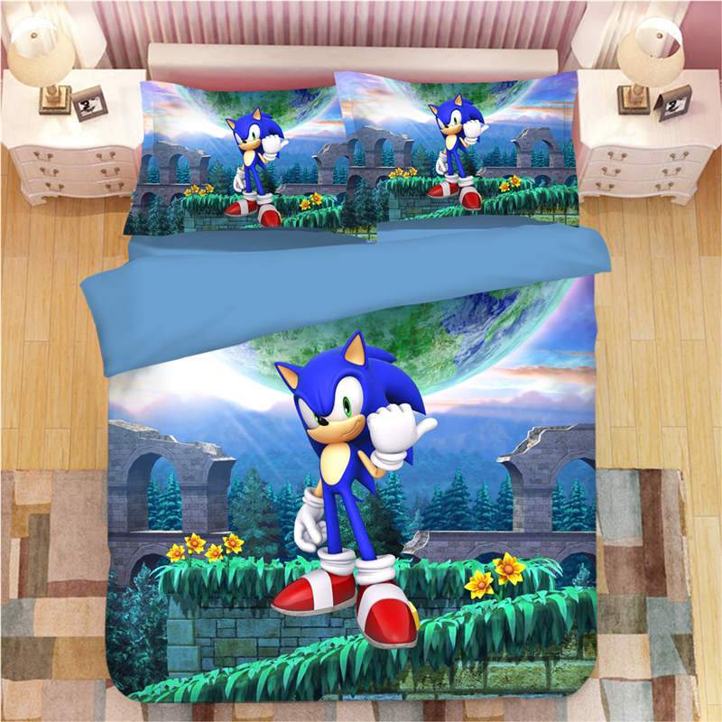 Sonic Duver Duvet Cover and Pillowcase Set Bedding Set