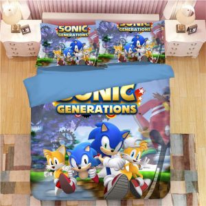 Sonic Shadow , Silver The Hedgehog Game Duver Duvet Cover and Pillowcase  Set Bedding Set