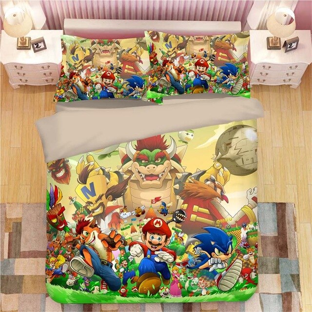 Sonic The Hedgehog 2219 Duvet Cover and Pillowcase Set Bedding Set