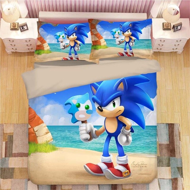 Sonic The Hedgehog 2221 Duvet Cover and Pillowcase Set Bedding Set