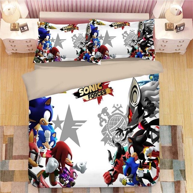 Sonic The Hedgehog 2222 Duvet Cover and Pillowcase Set Bedding Set