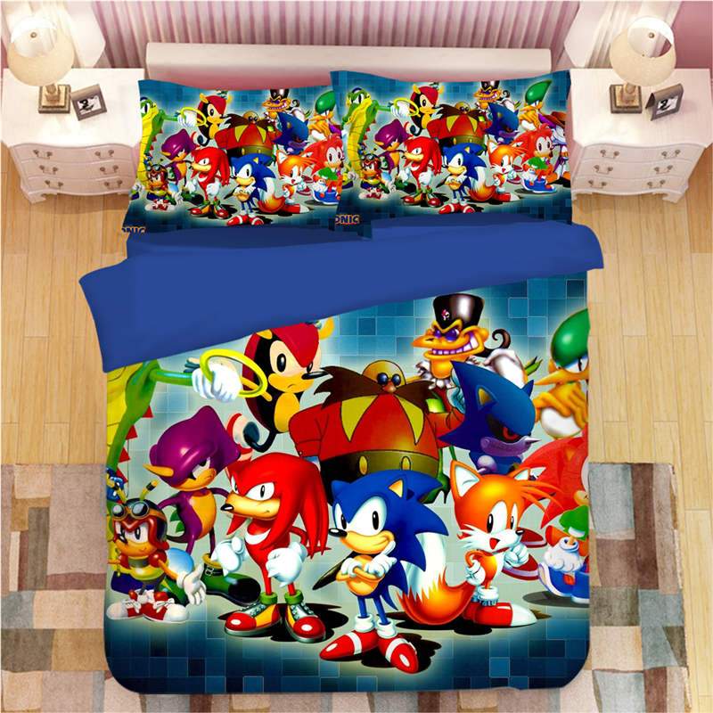 Sonic Shadow , Silver The Hedgehog Game Duver Duvet Cover and Pillowcase  Set Bedding Set