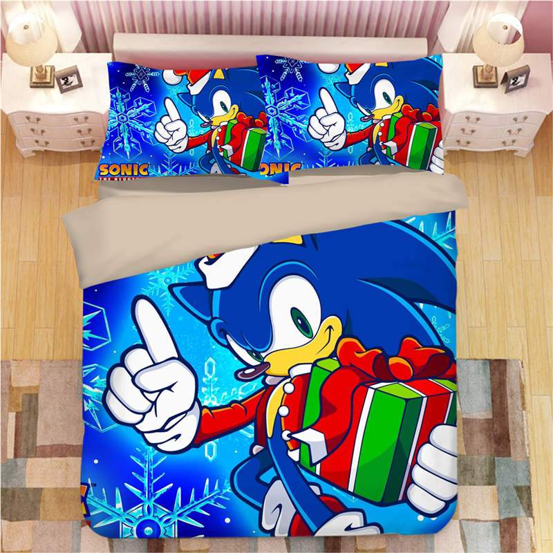 Sonic The Hedgehog Game Duver 5 Duvet Cover and Pillowcase Set Bedding Set