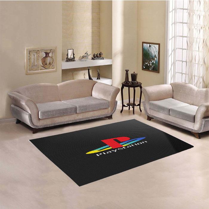 Sony Playstation Logo Dark Living Room Rug Carpet