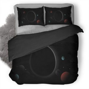 Space Dark Abstract Ef Duvet Cover and Pillowcase Set Bedding Set