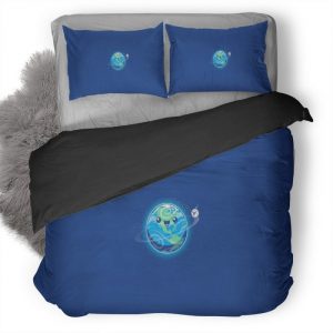 Space Moon Minimalism Wide Duvet Cover and Pillowcase Set Bedding Set