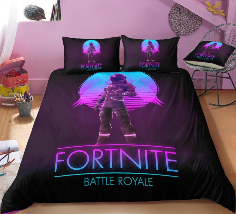 Space Wings Fortnite Gamer Duvet Cover and Pillowcase Set Bedding Set