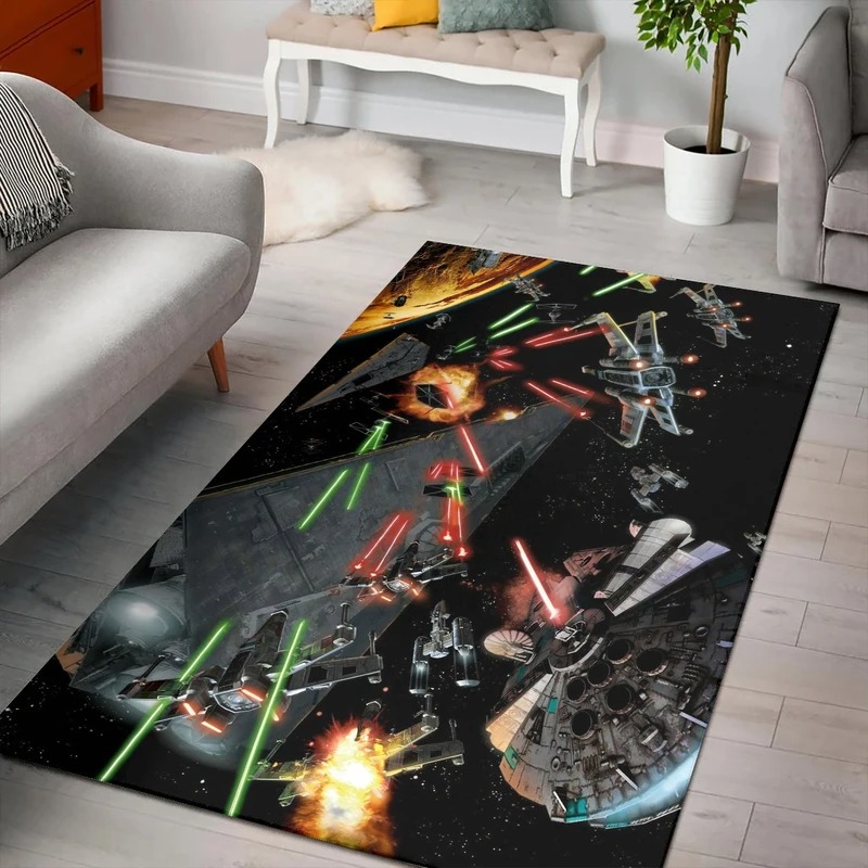 Space battle star wars millenniu rugs living room carpet