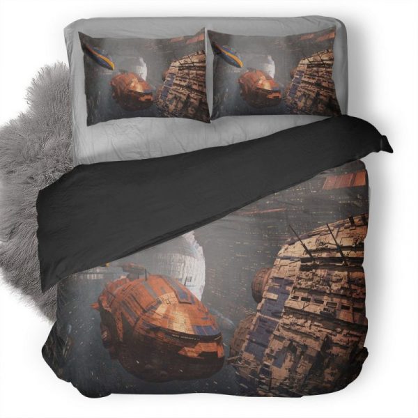 Spacecraft Scifi 54 Duvet Cover and Pillowcase Set Bedding Set