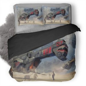 Spaceship Science Fiction Futuristic E6 Duvet Cover and Pillowcase Set Bedding Set