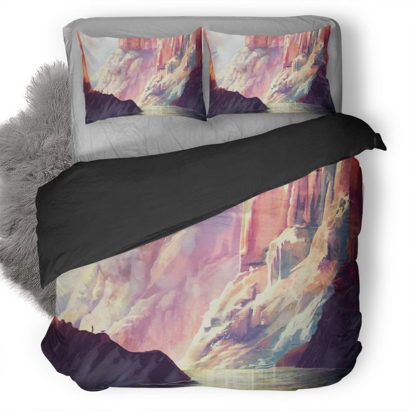 Standing At Grand Canyon River Ta Duvet Cover and Pillowcase Set Bedding Set