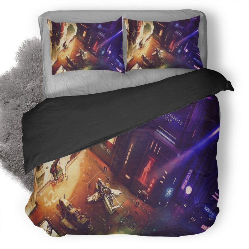 Star Citizen Concept Art V1 Duvet Cover and Pillowcase Set Bedding Set