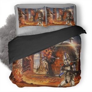 Star Wars Artwork Geonosis Clone Trooper Uh Duvet Cover and Pillowcase Set Bedding Set