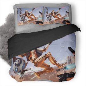 Star Wars Fight Scifi Qhd Duvet Cover and Pillowcase Set Bedding Set