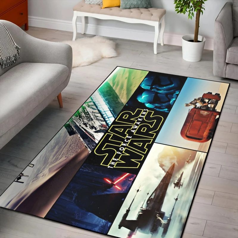 Star wars force awakens action rugs living room carpet