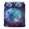 Starfield Nebula Galaxy Space Print Duvet Cover and Pillowcase Set Bedding Set