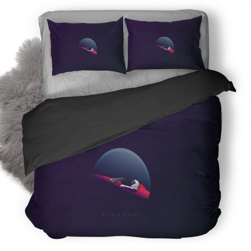 Starman Illustration Vk Duvet Cover and Pillowcase Set Bedding Set