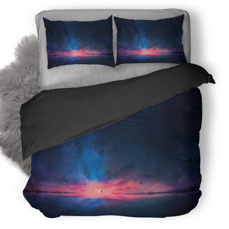 Stars Minimalism Space Digital Art Nn Duvet Cover and Pillowcase Set Bedding Set