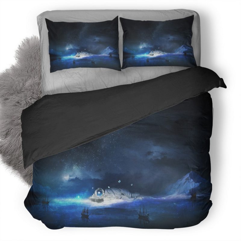 Stellar Astronaut Dream Fantasy Boats Artwork F3 Duvet Cover and Pillowcase Set Bedding Set