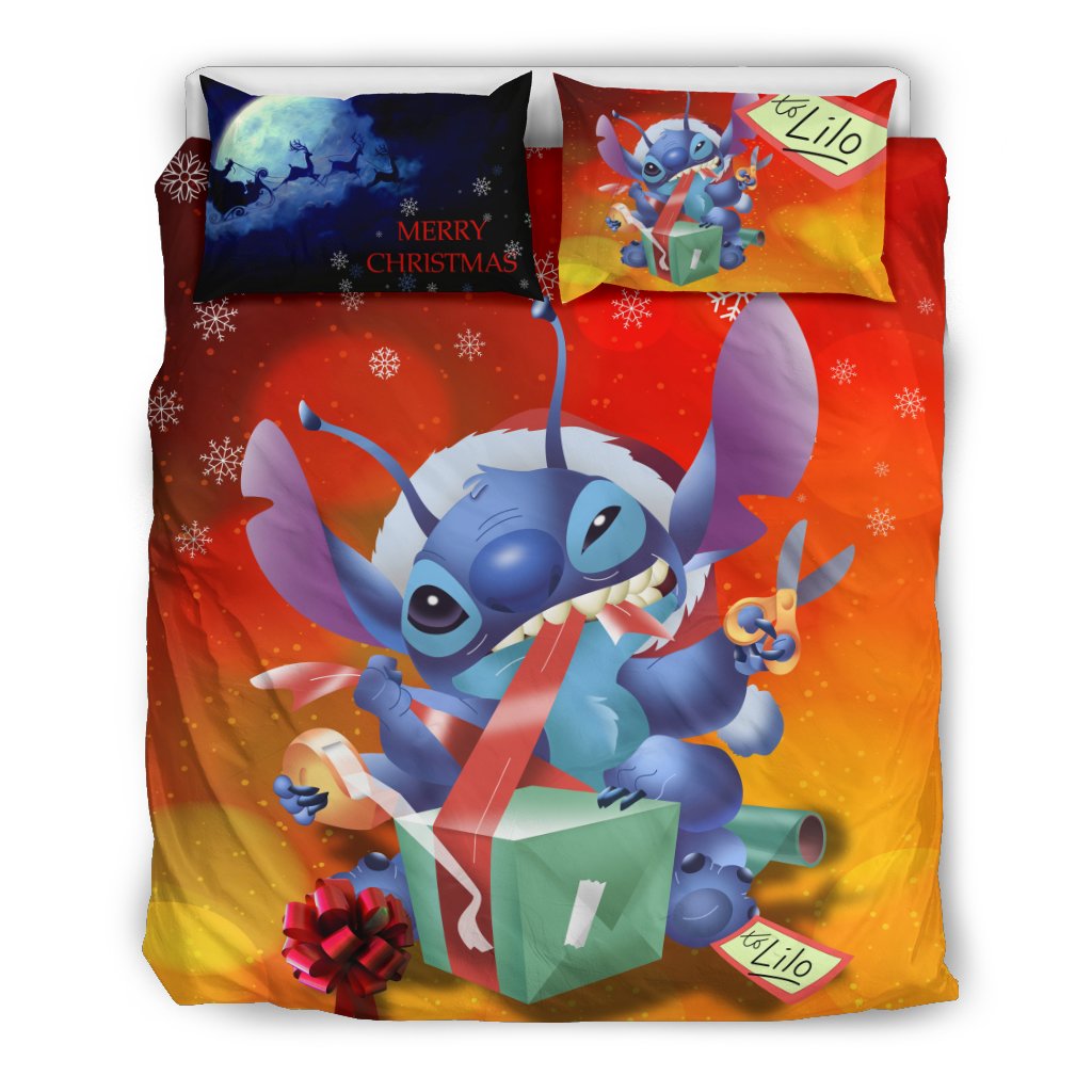 Stitch Christmas 2225 Duvet Cover and Pillowcase Set Bedding Set