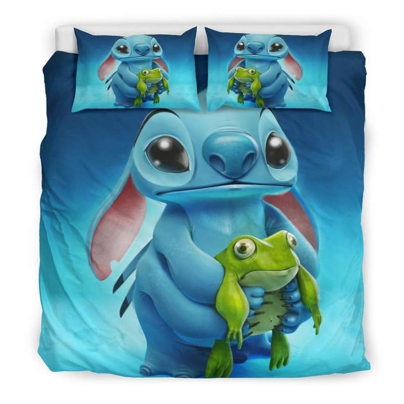 Stitch Frog Duvet Cover and Pillowcase Set Bedding Set