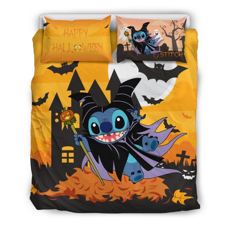 Stitch Happy Halloween Duvet Cover and Pillowcase Set Bedding Set