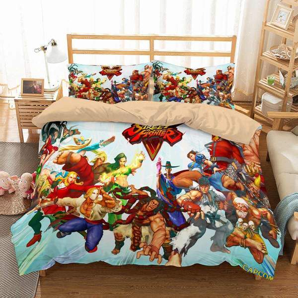 Street Fighter V Duvet Cover and Pillowcase Set Bedding Set