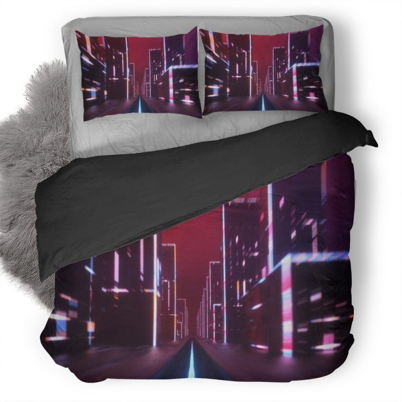 Street Glow Art Pr Duvet Cover and Pillowcase Set Bedding Set