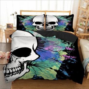 Sugar Skull Duvet Cover and Pillowcase Set Bedding Set