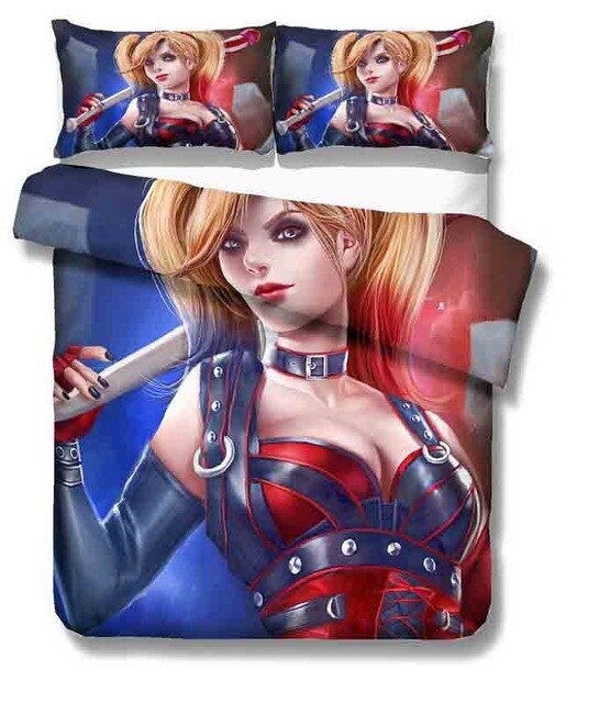 Suicide Squad Cartoon Harley Quinn 2213 Duvet Cover and Pillowcase Set Bedding Set