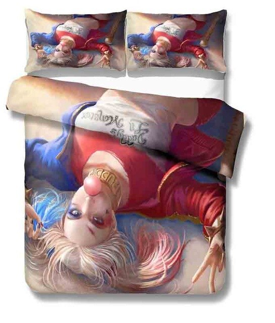 Suicide Squad Cartoon Harley Quinn 2218 Duvet Cover and Pillowcase Set Bedding Set