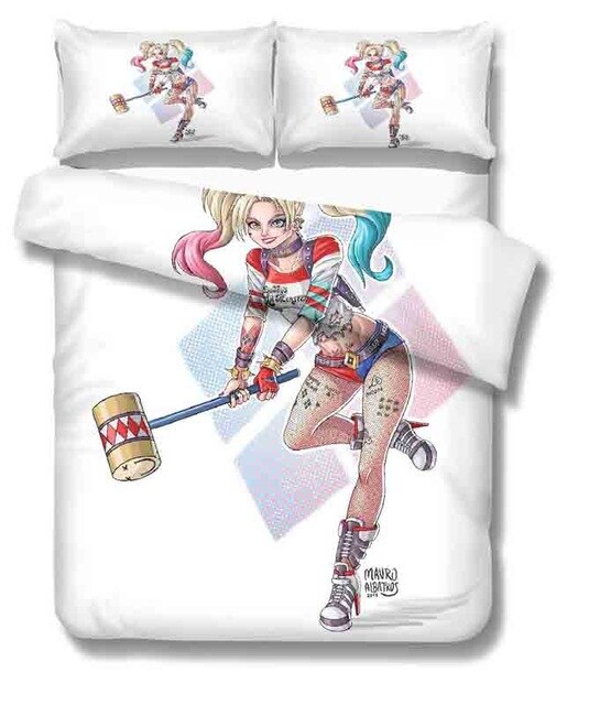 Suicide Squad Cartoon Harley Quinn 2219 Duvet Cover and Pillowcase Set Bedding Set